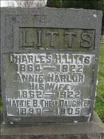 Litts, Charles H., Annie (Harlor) and Hattie B